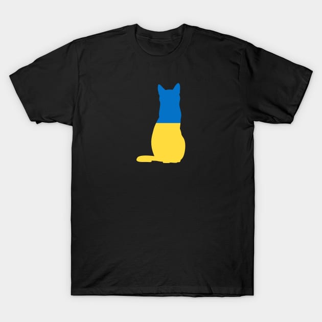 Ukraine Cat Flag T-Shirt by Wickedcartoons